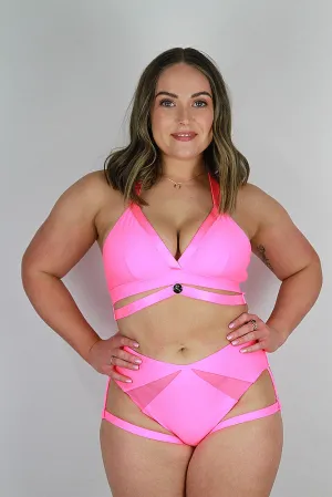 Yasmin Plunge Bralette – HOT PINK