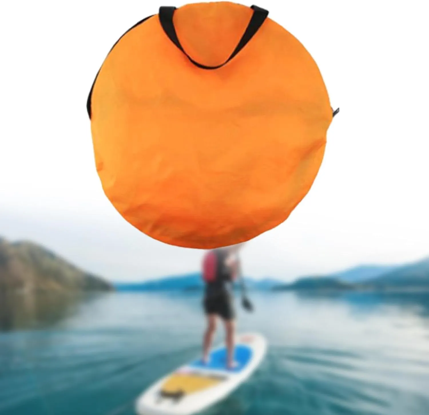 Yiju Wind Sail Kayak Wind Paddle 42 inch Yacht Outdoor Canoe Folding Practical Surfboard Easy Setup Paddle Board Sail Clear Window