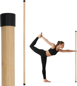 Yoga Stick, 5ft Exercise Stick for Mobility, Stretching Stick with Non-Slip Ends, Exercise Dowel for Physical Therapy, Balance Pole and Stretch Bar for Posture Correction